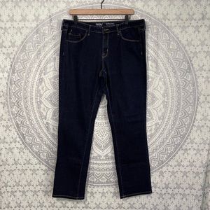 Euc $35 Mossimo Target Mid Rise Straight Super Stretch Pants Blue Jeans 14 32 R